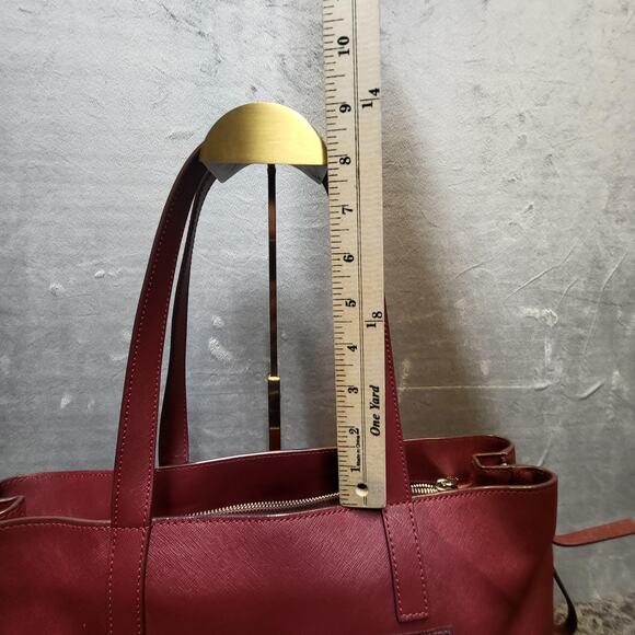 Marc By Marc Jacobs Tote Bag Womens One Size Red Canyon Leather Workwear - Picture 7 of 16